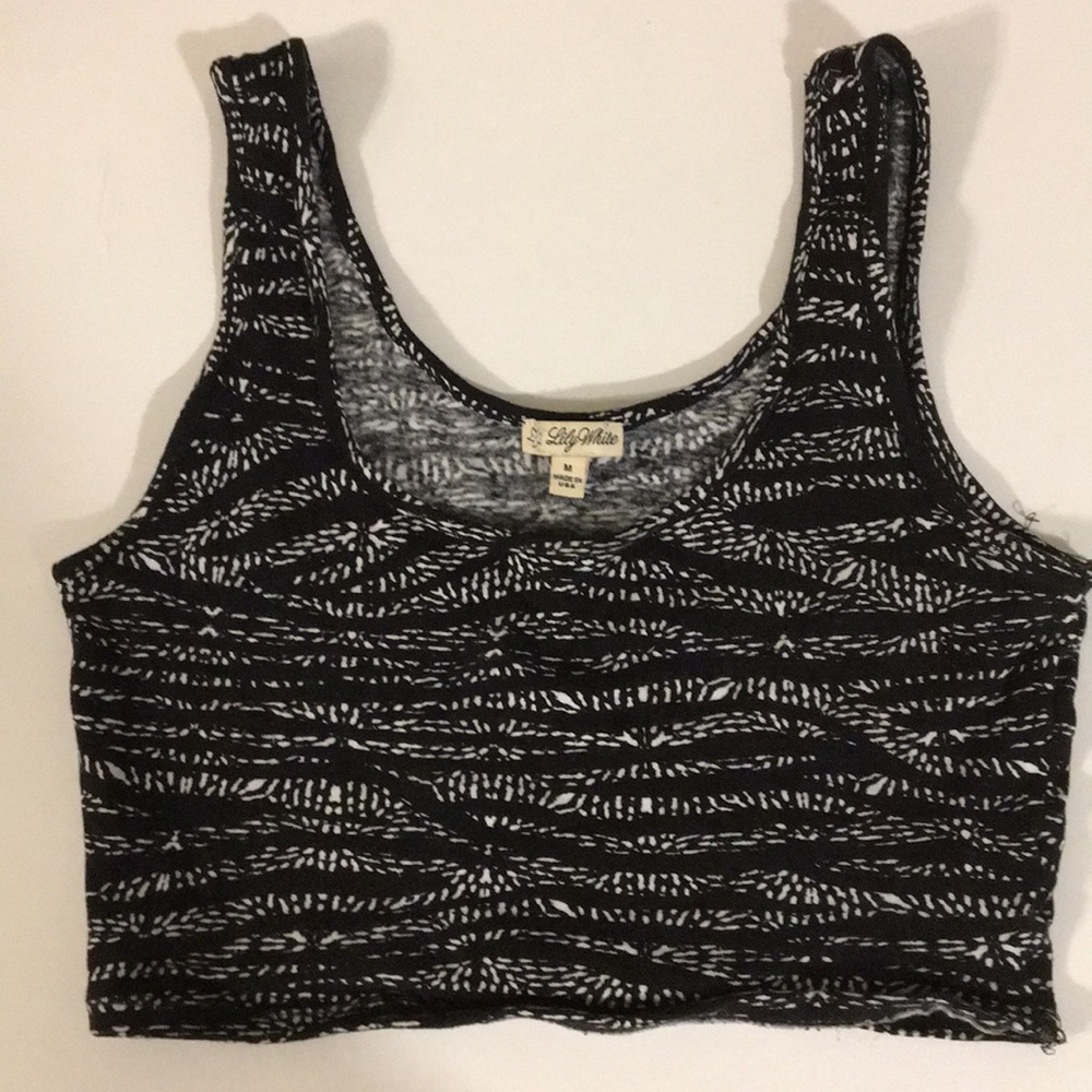 Black and white crop top